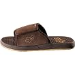 Fox Racing Del-Rey Slide Men's Sandal Casual Footwear w/ Free B&F Heart Sticker Bundle - Brown