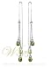 STUDIO 925: *OLIVINE/PERIDOT CZ SWAG BRIOLETTE THREADER EARRINGS*