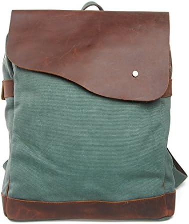 Fortitude - Genuine Leather Canvas Laptop Schoolbag Rucksack Backpack Shoulder Bag