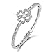 Qianse Four leaf Clover Zirconia Bracelet Wedding Jewelry