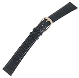 TOPMOA (トップモア) 時計バンド ワニ (サイド) 黒20mm 07062