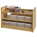 Eight Bin Toy Organizer and Shelf-Color Unfinished