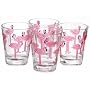 Tropix Set Of 4 Etched Flamingo D.O.F. Glasses