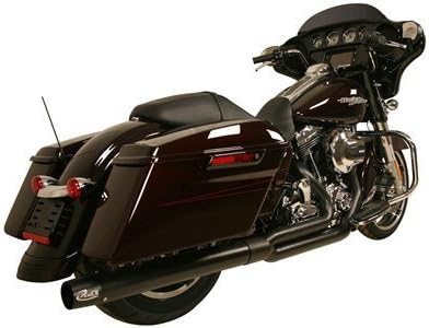 8150-250 Rush Racing Products 2 into 1 Black Exhaust System with a 2.5" baffle for 2009-2015 FLH/FLT Touring