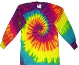 41jmUHWRTdL. SL160  Tie Dye Long Sleeve T Shirt ~ High Quality Cotton ~ Reactive Rainbow