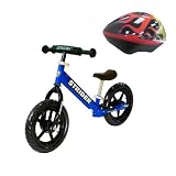Strider Balance Running Bike Blue Plus Protective Child Helmet (Ages 5-8)