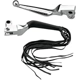 LEATHER MOTORCYCLE LEVER COVERS 12 FRINGE