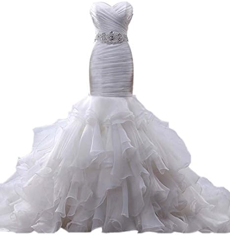 Elle Bridal Sweetheart Organza Mermaid Wedding Dress