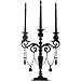21 Inch Candelabra Silhouette Temporary Removable Wall Sticker, Black