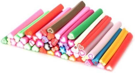 Good quality-Heart Style Yesurprise Cute 50pc 3d Nail Art Fimo Canes Stick Rods Polymer Clay Stickers Diy Decoration