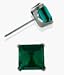 Created 4mm Square Princess Emerald 14 Karat White Gold Stud Earrings