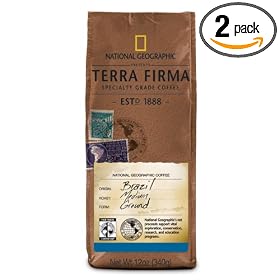 National Geographic Terra Firma Brazil Medium Ground Coffee, 12-Ounce Bags (Pack of 2)