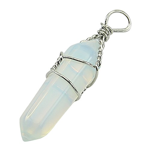 HeroNeo® Natural Crystal Healing Point Pendant Chakra Cut Gemstone Jewelry Necklace New (Opal)