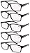Eyekepper Vintage Reading Glasses for Men - 5 Pack Spring Hinges Classic Readers - Black Frame +1.75