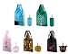 Bundle Monster New Chic Eco-Friendly Design Reusable Foldable Shopping Tote Bag - 5 Pack