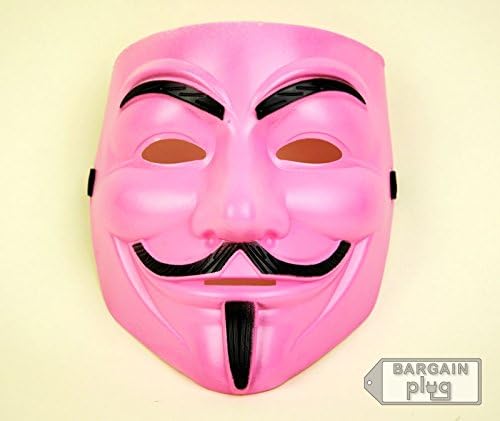 Mask Guy Fawkes Halloween Pink