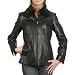 BGSD Women's Rabbit Fur Trimmed Lambskin Leather Jacket with Zip-Out Thinsulate Filling image 1