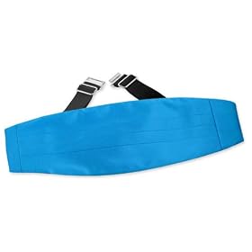 Blue Aster by Elite Solid blue silk cummerbunds