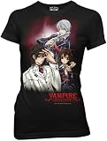 Vampire Knight Shojo Manga And Anime TV Show Series Full Color Group Juniors Black T-shirt Tee Shirt, XL
