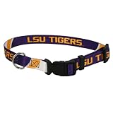 LSU TIGERS ADJUSTABLE DOG PET COLLAR SZ M