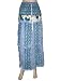 Christm Gift A-line Fashion Skirt Midnight Blue Floral Print Patch Work Cotton Ethnic Long Skirts 36"