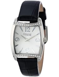 Caravelle by Bulova Womens 43T09 Crystal Accented Leather Strap Watch