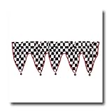 Checker Board Car Racing Window Valance