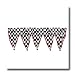 Checker Board Car Racing Window Valance