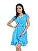 Fasot Women's Summer Sweet Bowknot Princess Chiffon Ball Gown Cocktail Dress Blue