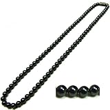 Mens Magnetic Hematite with Round Beads Necklace 20