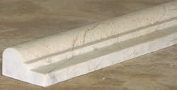 Crema Marfil Like Botticino Beige Marble Polished Chair Rail Listello Decorative Moldings Chairrail Trims 2" x 12"