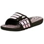 adidas Women's Calissage Sandal,Black/Fresh Pink/White,8 M
