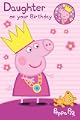 Peppa Pig - Daughter Birthday Card With badge