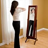 Heritage Cherry Jewelry Armoire Cheval Mirror