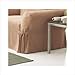 SureFit Home Décor SF34539 Suede Box Cushion Chair Cover, Relaxed Fit, Polyester, Machine Washable, One Piece, Chocolate Color