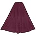 Agan Traders Women's 2024 Summer A Line Flared Floral Embroidered Panel Flowy High Waisted Maxi Skirt (Purple, 2X/3X)
