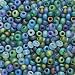 Czech Seed Beads 6/0 ''Matte Oceanic AB'' Mix Blue Green (1 Ounce)