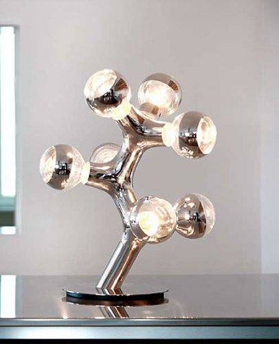 DNA table lamp - pink, mirror stripe bulb, 110 - 125V (for use in the U.S., Canada etc.)