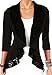Funfash Plus Size Womens Black Lace Top 3/4 Sleeve Cardigan for Women Fall Sweaters Women's Fashion Outfits, Office Outfits