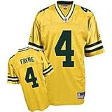 Brett Favre Gold Reebok NFL Replica Green Bay Packers Youth Jersey