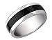Men's 8mm Stainless Steel and Carbon Fiber Wedding Band