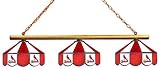 Imperial St. Louis Cardinals Licensed Three Shade Stained Glass Billiard Table Lamp