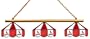 Imperial St. Louis Cardinals Licensed Three Shade Stained Glass Billiard Table Lamp