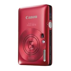 Canon Digital IXUS 100 IS Digitalkamera (12 Megapixel, 3-fach opt. Zoom, 6,4 cm (2,5 Zoll) Display, HDMI, SLIM) rot