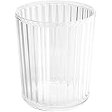 InterDesign Alston Wastebasket Trash Can, Clear