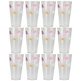 Zak Designs Reef 24-Ounce Hiball Glasses, Set of 12