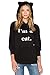 Summerwhisper Women's Cute Print Cat Ear Hoody Sweatshirt Pullover Black