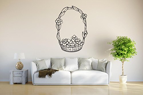 Imagen principal de Etiqueta de la pared d73 cesta de flores con estilo 120x83 cm