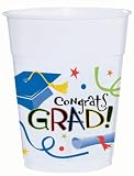 Graduation Printed Plastic 14oz Cups Super Value Pack 50ct