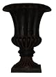28" Fgs Swirl Urn Rust